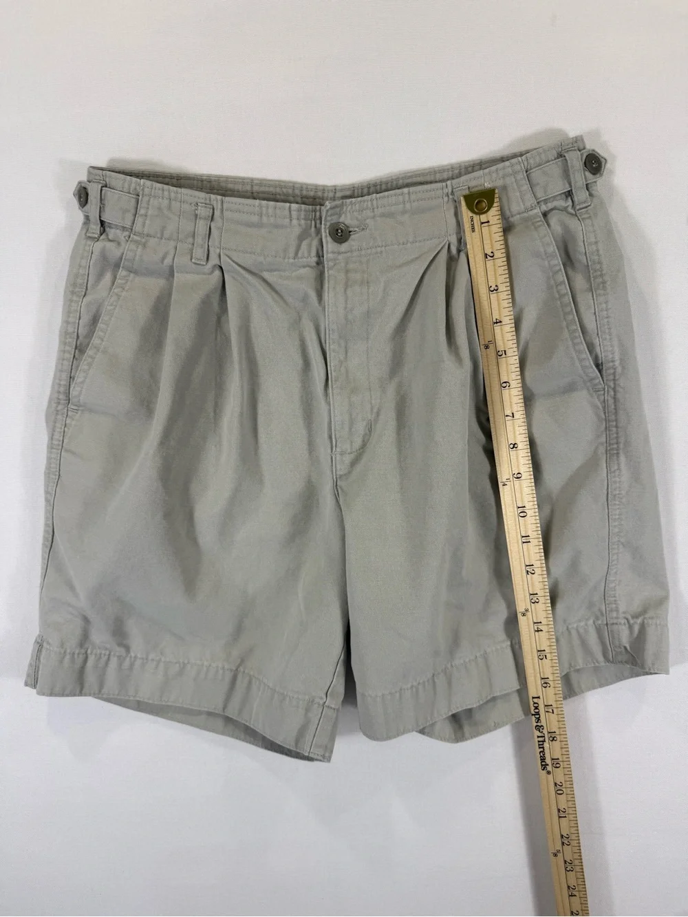 Dockers Men’s Flat Front Pleated Shorts - Light Gray